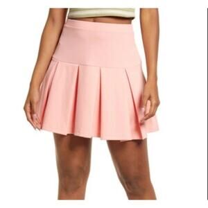 BP. Pleated Tennis Skirt Peach Pink Pudding Women's